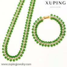62774-Xuping Jewelry Fashion Banhado a Ouro 18K com Neckalce e Pulseira